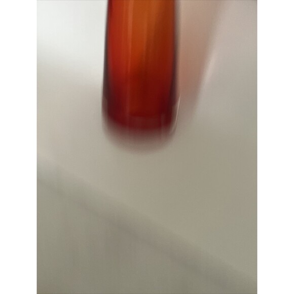 Tall Hand blown MCM Swung Vase Ombre Red Orange Art Glass Amberina 13.5” Fluted - Picture 5 of 11